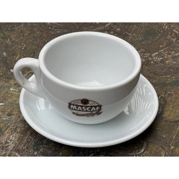 Porcelán cappuccinos csésze Mascaf logoval
