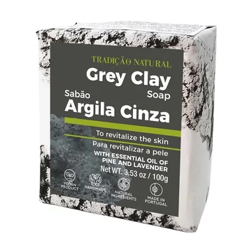 Szilárd szappan szürke agyaggal 100g Tradicao Natural