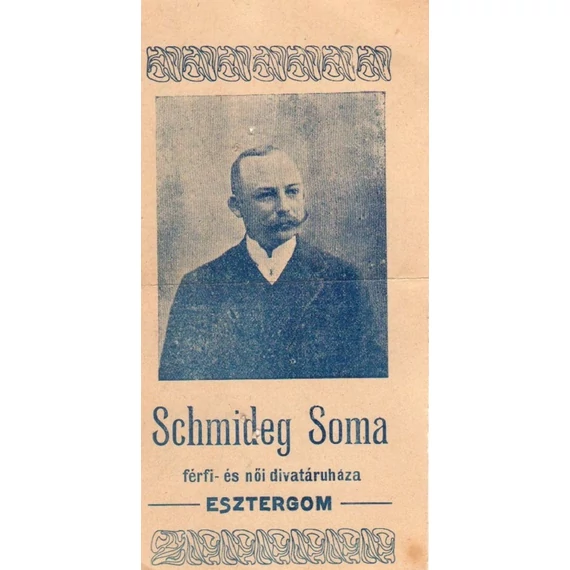 Schmideg Soma férfi- és női divatáruház Esztergom számolócédula