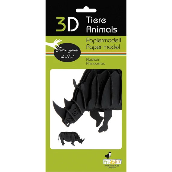 3D papírmakett rinocérosz
