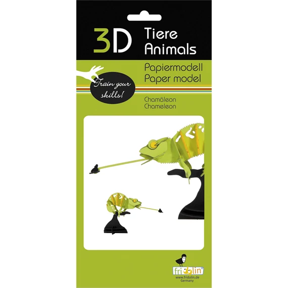 3D papírmakett kaméleon