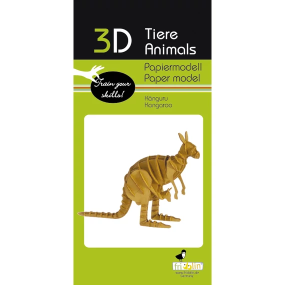 3D papírmakett kenguru