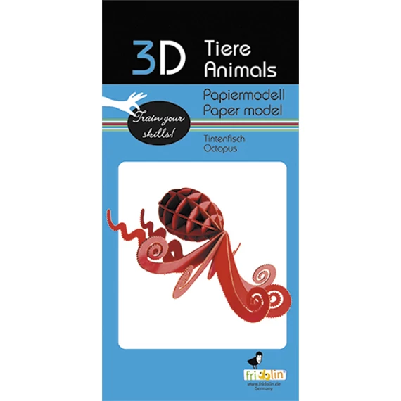 3D papírmakett polip