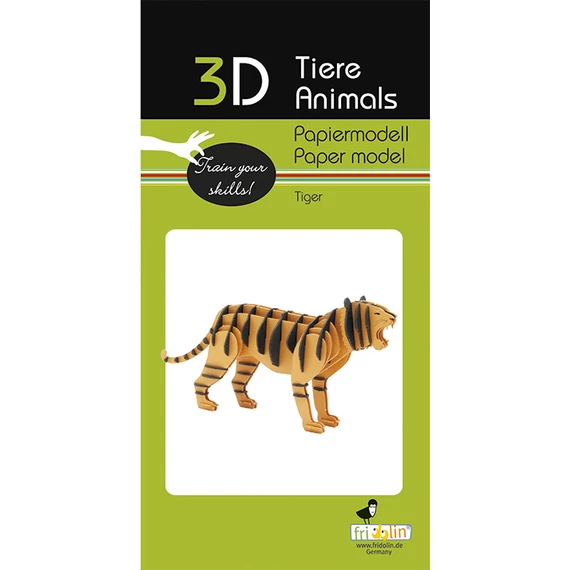 3D papírmakett tigris
