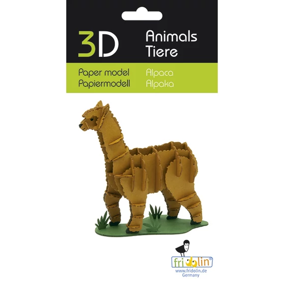 3D papírmakett alpaka