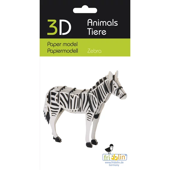 3D papírmakett zebra