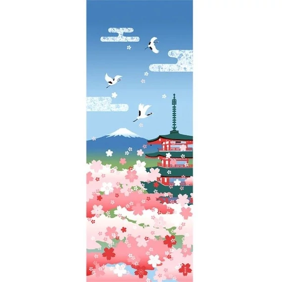 Japán törölköző Fuji pagoda