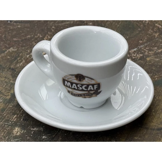 Porcelán mokkás csésze Mascaf logoval