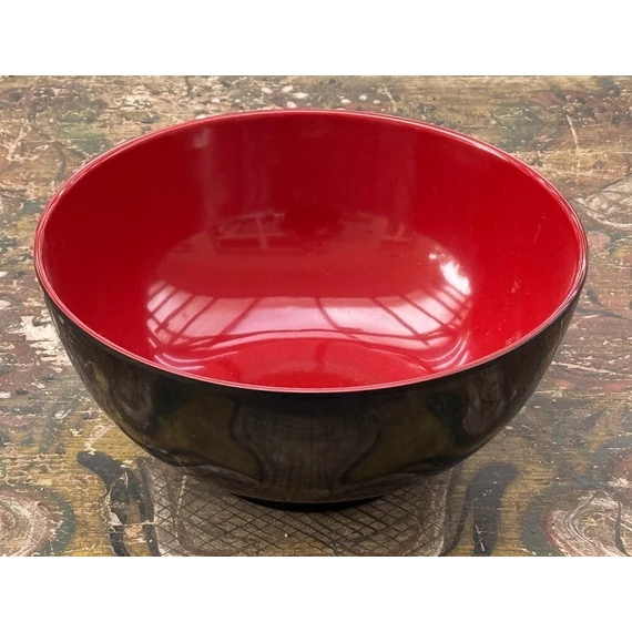 Melamin ramen tál fekete-piros 20cm átmérő x 8,5cm