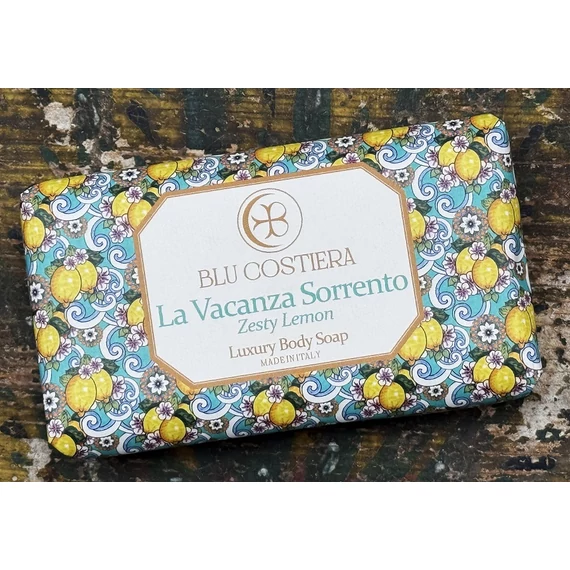 La Vacanza Sorrento friss citromos testápoló szappan 150g Blu Costiera