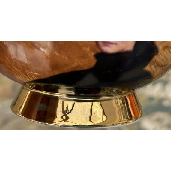 Sisi mintás porcelán teáscsésze + alj aranyozott