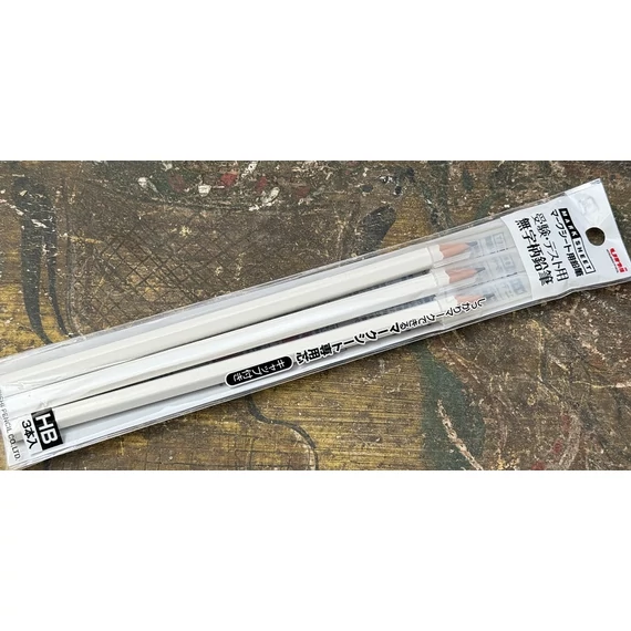 Fehér testű HB grafitceruza 3 db Mitsubishi