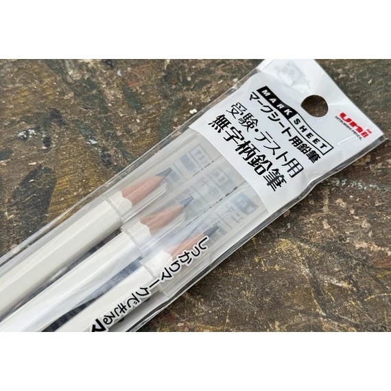 Fehér testű HB grafitceruza 3 db Mitsubishi